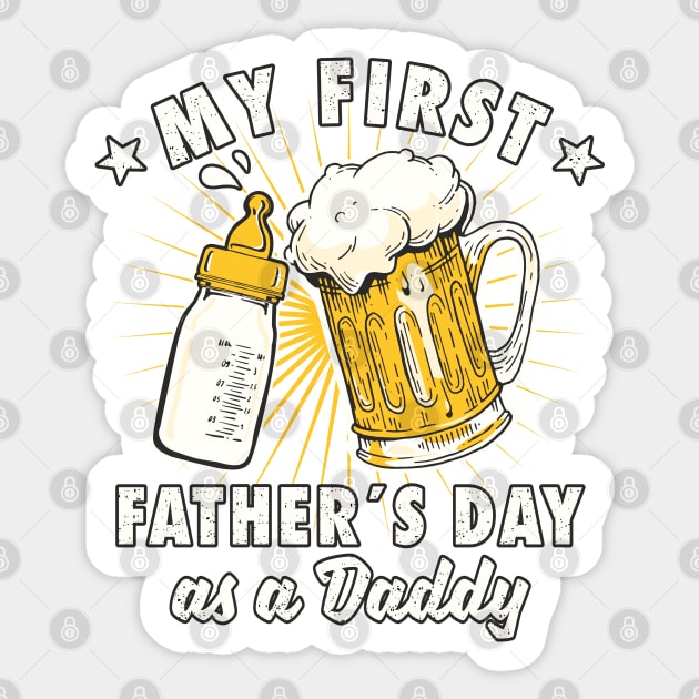 My First Father's Day As A Daddy Funny Fathers Day Sticker by FloraLi